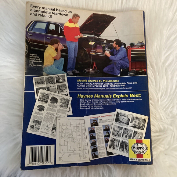 Haynes Repair Manual 829 GM A-Cars / A-Body 1982-1990 Service Repair Book - Picture 2 of 7